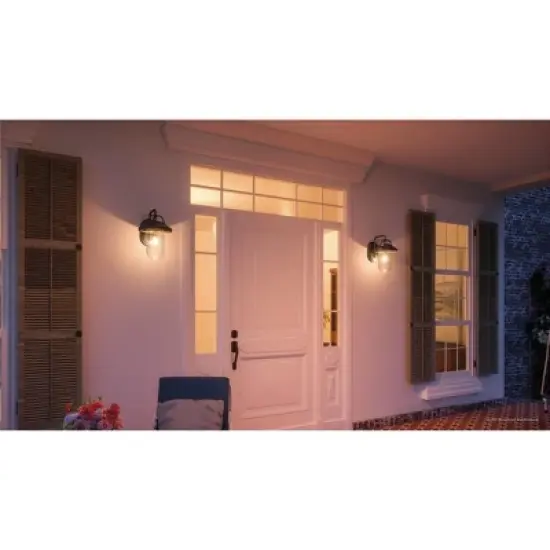 Urban Ambiance Luxury Modern Farmhouse Farmhouse Outdoor Wall Light,  14-3/8" x 10",  Black Finish, UHP1142 image {1}