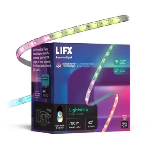 LIFX Smart Home 40 in. L Color Changing Plug-In LED Tape Light 1 pk image {1}
