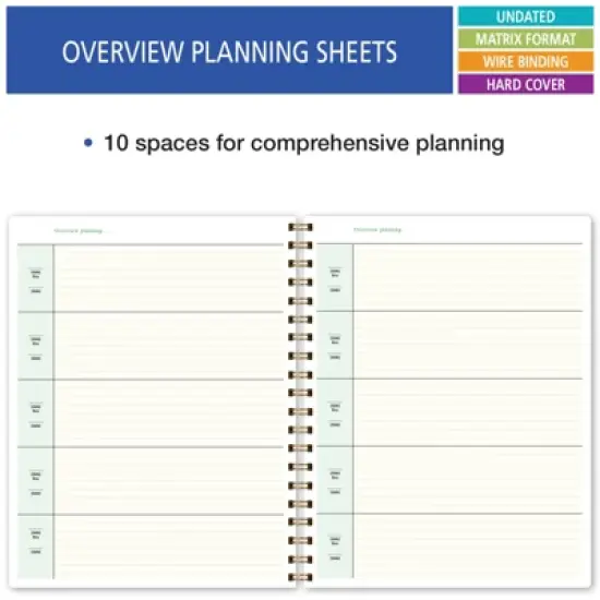 Elan Publishing Company W101FT - 22 Fashion Teacher Planner Set - WOODGRAIN image {6}