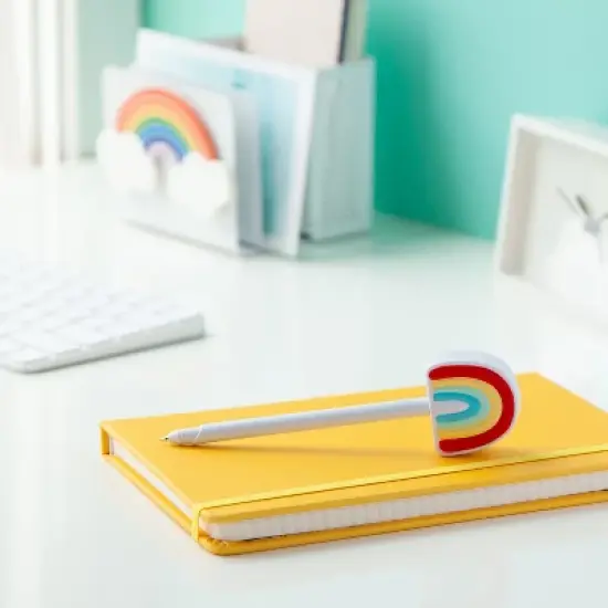 U Brands Ballpoint Pen Rainbow Black Ink: Cute & Fun Stationery, 0.07mm Point, Non-Toxic, Office Supplies image {6}