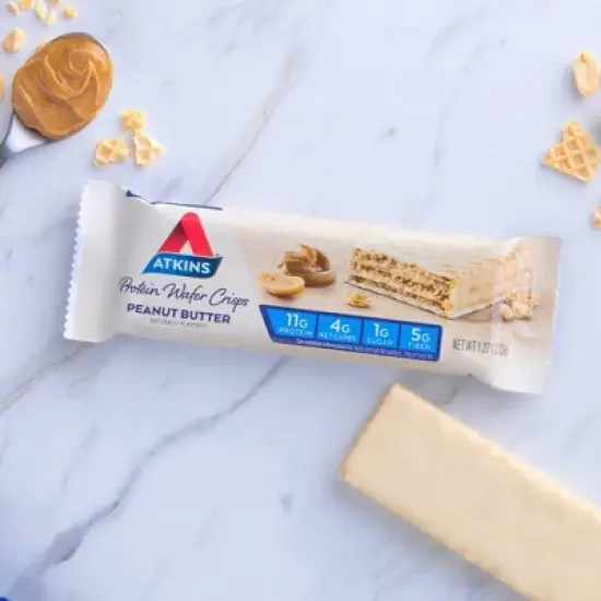 Atkins Peanut Butter Protein Wafer Crisps - 5ct/6.35oz image {5}