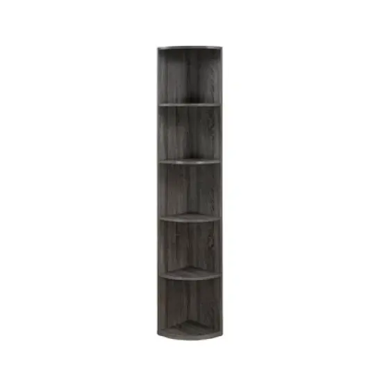 FC Design 5 Tier Corner Bookcase Wooden Display Shelf Storage Rack Multipurpose Shelving Unit image {17}