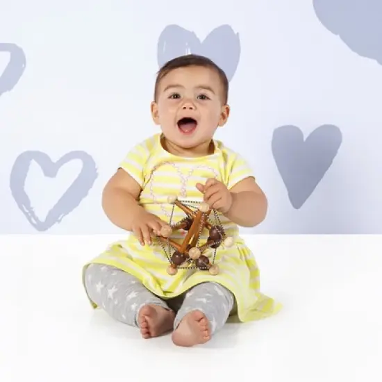 Manhattan Toy Artful Skwish Rattle and Teether Grasping Activity Toy image {4}