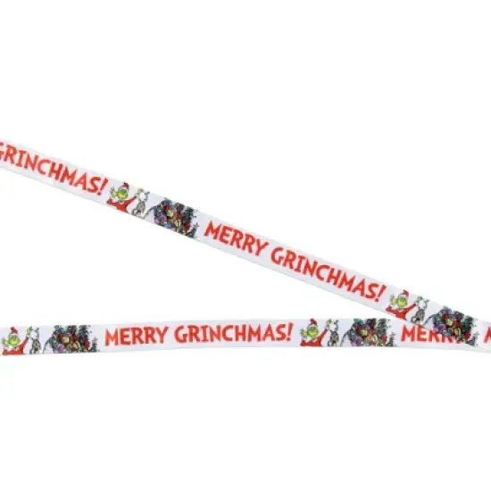 Dr. Seuss GRINCH Merry Grinchmas Breakaway ID Badge Holder Lanyard w/ 2" Logo Rubber Pendant Green image {2}