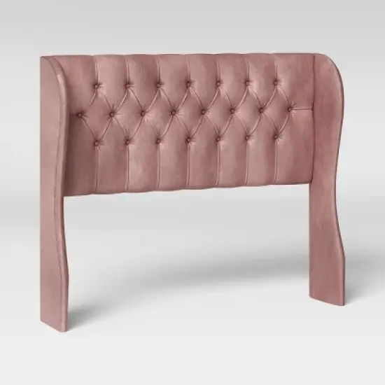 Tufted Velvet Upholstered Wingback Headboard - Skyline Furniture image {2}