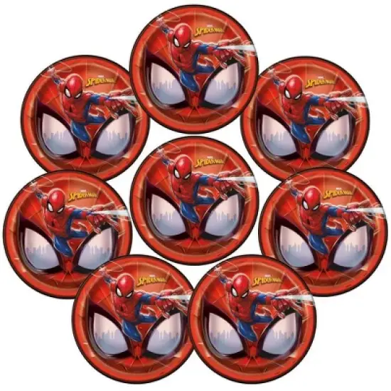 Spider-Man 9" 8ct Paper Party Dinner Plates image {1}