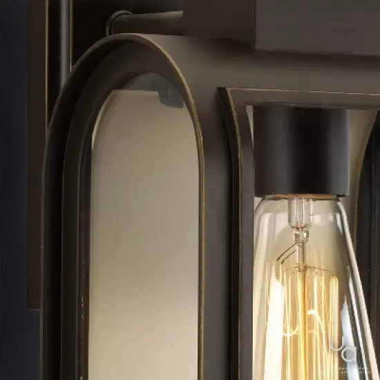 Urban Ambiance Luxury Art Deco Deco Outdoor Wall Light,  13.25"H x 6.5"W,  Oil Rubbed Bronze Finish, UHP1100 image {3}