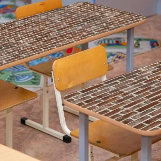 Teacher Created Resources&reg; Peel and Stick Decorative Paper Roll, 17-1/2" x 10 ft, Red Brick image {6}