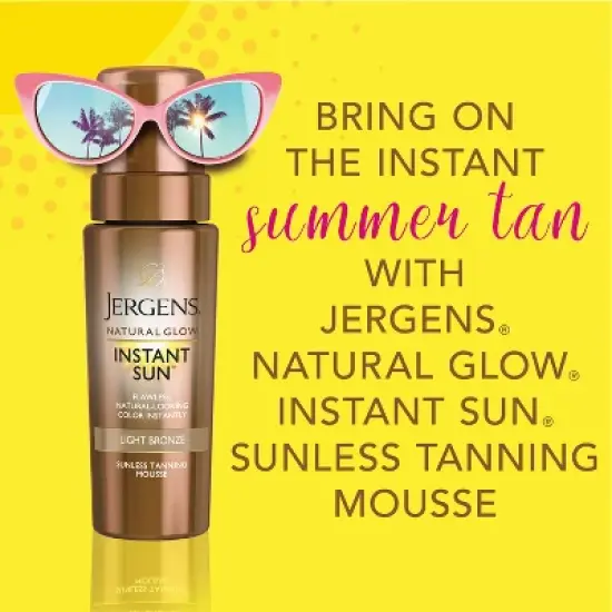 Jergens Natural Glow Instant Moisturizing Self Tanner Tanning Foam - 6 fl oz image {3}