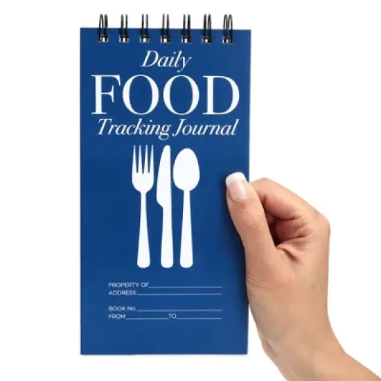Juvale 12 Pack Bulk Food Tracker Journal for Weight Loss, Daily Food Log with Breakfast, Lunch, Dinner, Water Sections, Pocket-Sized, 8 x 4 In image {2}