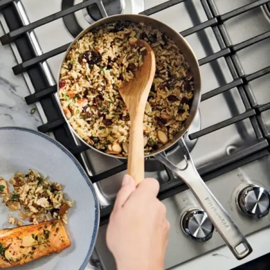 KitchenAid 3qt 3-Ply Blas&eacute; Stainless Steel Induction Saucepan with Lid Silver image {7}