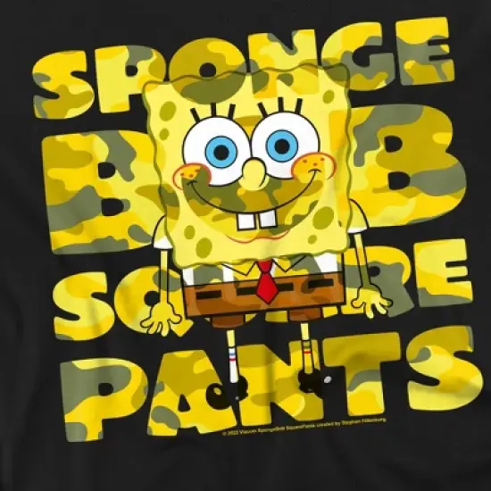 Toddler Boys' Spongebob Squarepants Camo Pants T-Shirt Black image {2}
