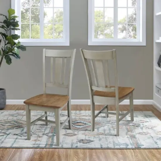 Set of 2 San Remo Splatback Chairs - International Concepts image {8}