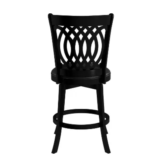 25" Van Draus Swivel Counter Height Barstool Metal/Black - Hillsdale Furniture image {8}