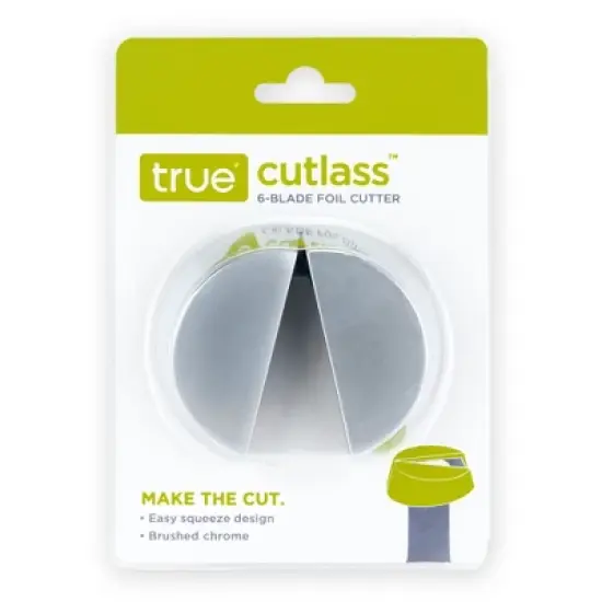 True Cutlass 6-Blade Wine Foil Cutter Tool - Stainless Steel, Wine Bottle Top Opener, Wine Blade, Wine Accessory, Silver image {5}