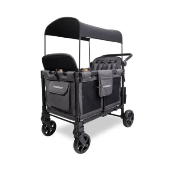 WONDERFOLD W4 Elite Pro Wagon Stroller - Charcoal Gray image {2}