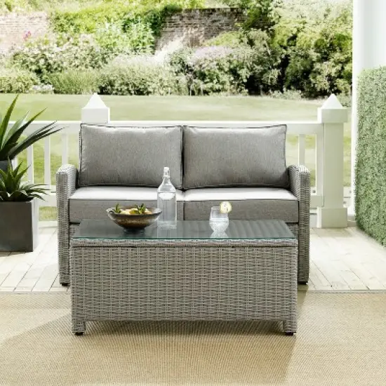 Bradenton Outdoor Wicker Sofa & Coffee Table Set - Crosley
 image {5}