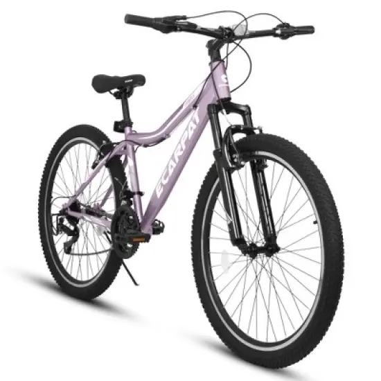 Zeus & Ruta 26" Mountain Bike with 21-Speed Gear, Front Suspension, V-Brake, Carbon Steel Frame Bicycle for Teens and Women image {7}