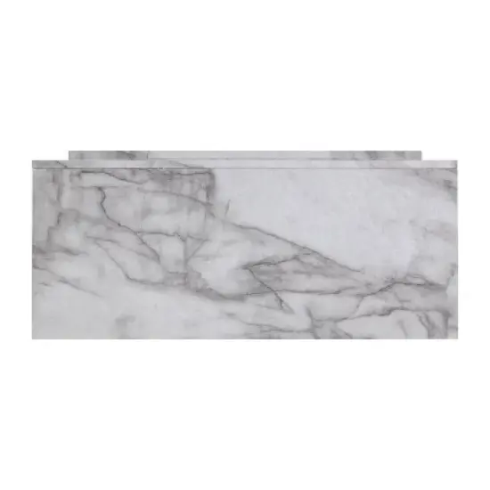 Dridun Faux Marble Fireplace White/Gray - Aiden Lane image {10}