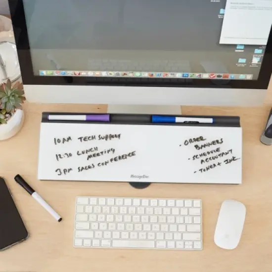 ECR4Kids MessageStor Keyboard Write and Store, Desktop Dry-Erase with Storage and Built-In Organizer image {5}