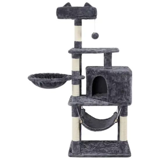 Yaheetech 54.5"-4-Level Cat Tree with Plush Perch image {1}