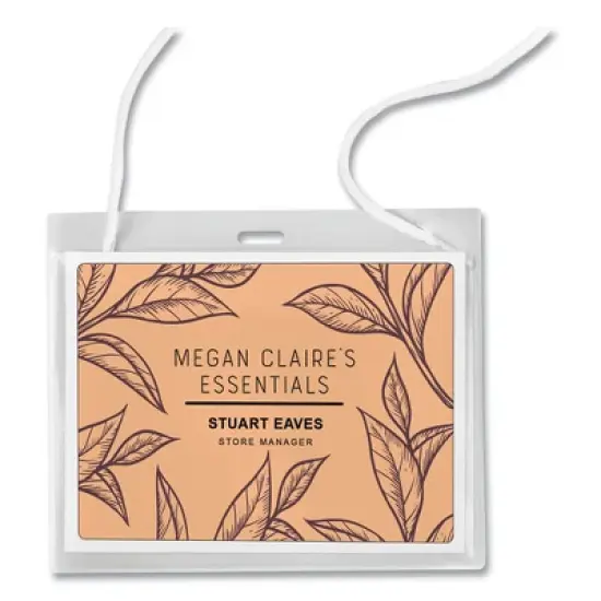 Avery Secure Top Hanging-Style Badge Holders, Horizontal, 4w x 3h, Clear, 100/Box image {2}