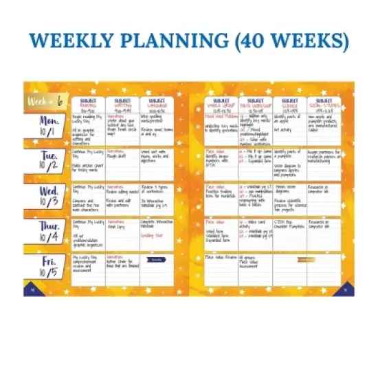 Carson Dellosa Education Galaxy Teacher Planner Plan Book image {2}