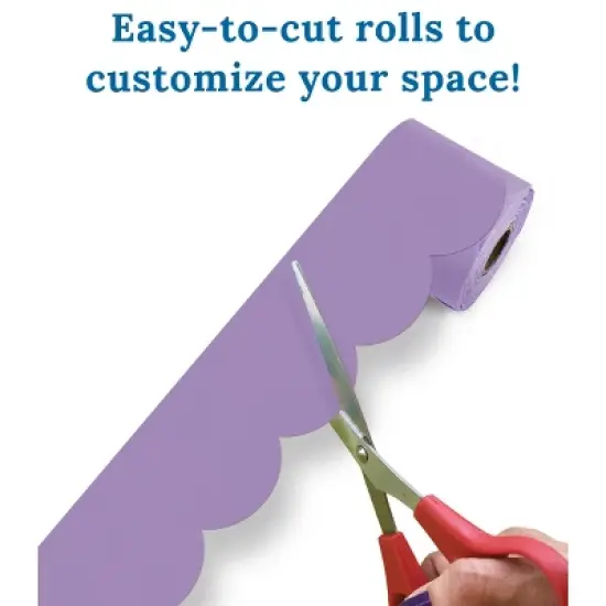 Carson Dellosa Education 65' Lilac Rolled Scalloped Bulletin Board Borders (1 roll) image {3}