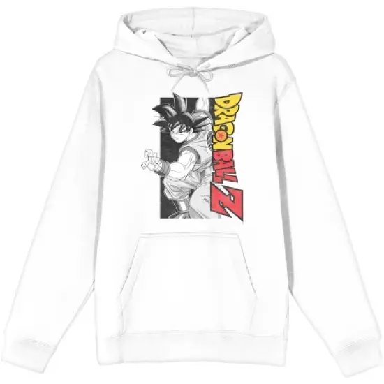 Dragon Ball Z Classic Logo White Graphic Hoodie image {3}