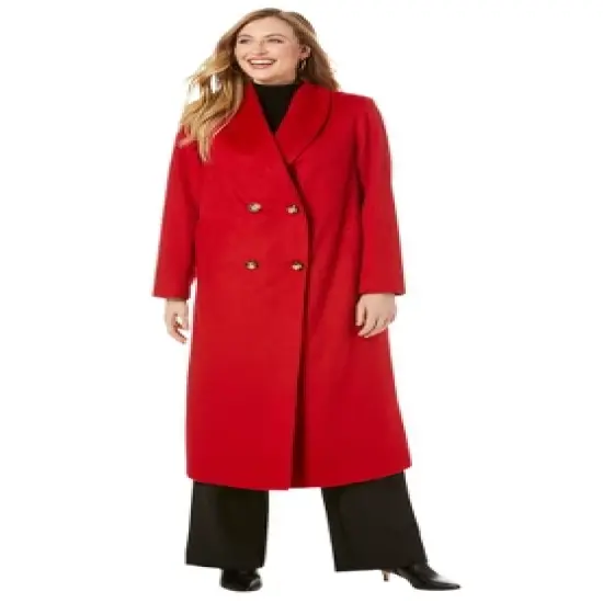 Jessica London Women&rsquo;s Plus Size Long Shawl Collar Coat image {1}