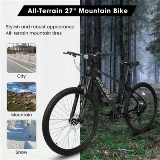 YONWAY 27 Inch Mountain Bike 21 Speed, Suspension Fork, Aluminum Frame Disc Brake, Mountain biking for both men and women image {5}