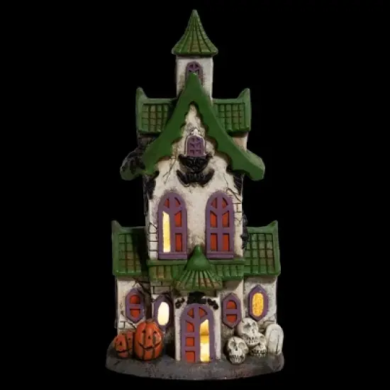 Northlight LED Lighted Haunted House with Skulls Halloween Decoration - 22.75" image {2}