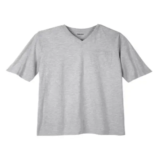 KingSize Men's Big & Tall Shrink-Less&trade; Lightweight Longer-Length V-neck T-shirt image {2}
