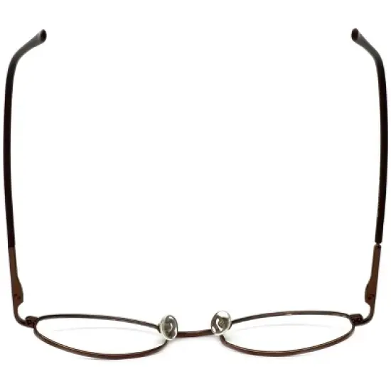 Flex Plus by Vivid FP-10 Designer Blue Light FIlter Reading Glasses in Shiny Brown 46mm +2.50 | Ladies | Oval Shape | Small Fit image {4}