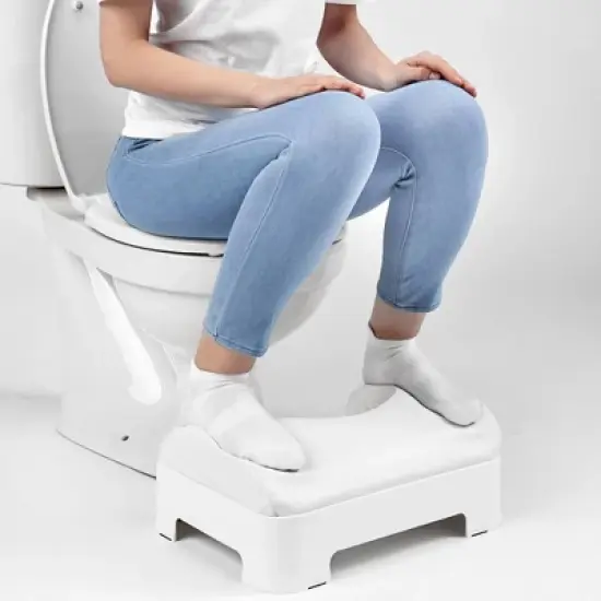 Comfort Soft and Ergonomic Toilet Footstool with Cushion - LUXE Bidet image {1}