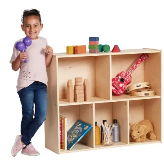 ECR4Kids Streamline 5-Compartment Storage Cabinet, 30in, Classroom Furniture image {9}