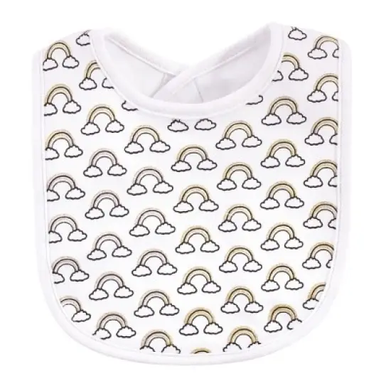 Hudson Baby Infant Girl Cotton Bib and Headband or Caps Set 8pk, Dream Love, One Size image {5}