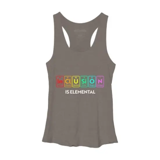 Design By Humans Inclusion is Elemental Flag Rainbow Periodic Table By CyanidieRacerback Tank Top image {2}