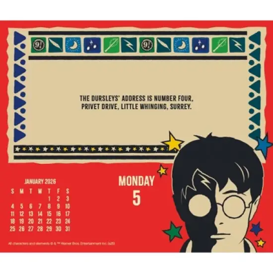 Trends International 2026 Harry Potter Dayata Time 6.12"x5.37" Box Calendar image {5}