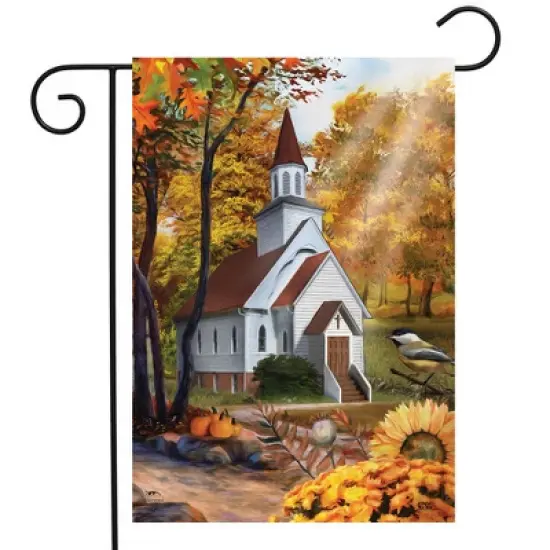 Briarwood Lane Fall Garden Flag 12x18 For Outdoor Autumn Church Sunset For Fall Garden Flag Flags For Outside image {1}