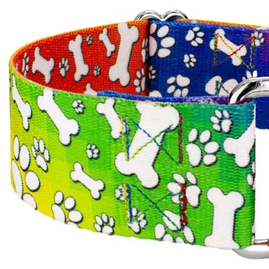 Country Brook Petz 1 1/2 Inch Trippy Doggo Martingale Dog Collar image {3}