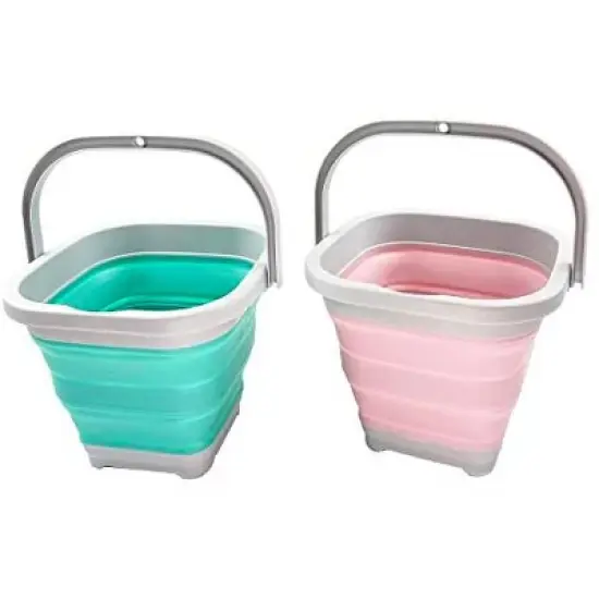 SAMMART 5L (1.3 Gallon) Collapsible Rectangular Handy Basket/Bucket image {10}