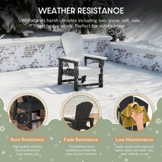 WestinTrends Malibu Kids Outdoor HDPE Adirondack Plastic Patio Chair image {5}