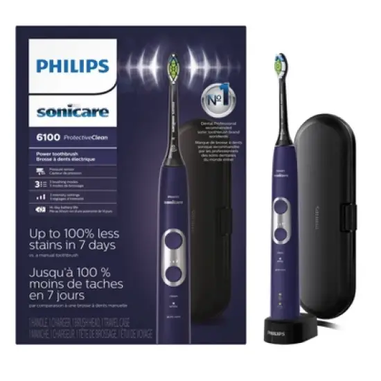 Philips Sonicare ProtectiveClean 6100 Whitening Rechargeable Electric Toothbrush image {5}