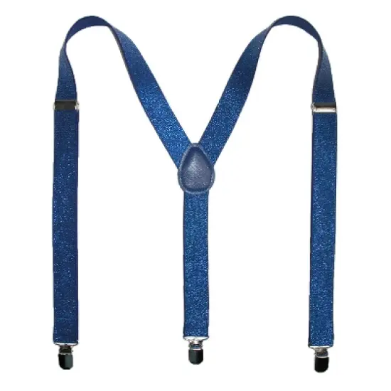 CTM Women's Elastic Glitter Clip-End Suspenders image {7}