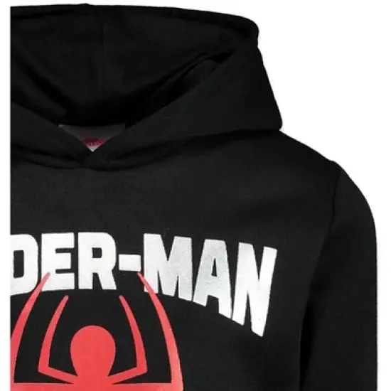 Marvel Avengers Spider-Man Toddler Boys Athletic Fleece Pullover Hoodie Black  image {3}