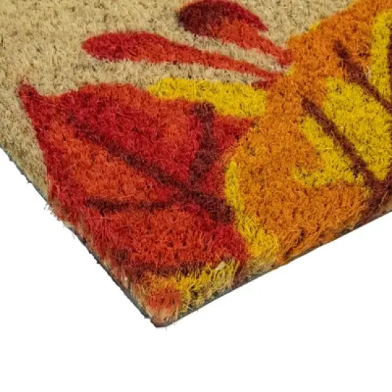 Northlight Leafy Fall Harvest Rectangular "Welcome" Doormat 18" x 30" image {4}