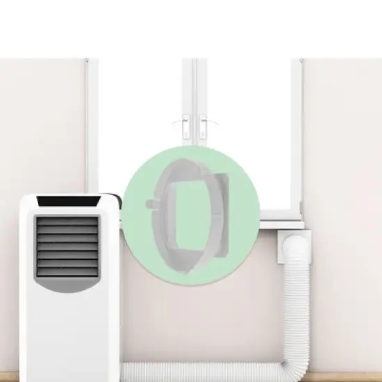 Unique Bargains Air Conditioner Exhaust Hose Connector White 1 Pc image {1}