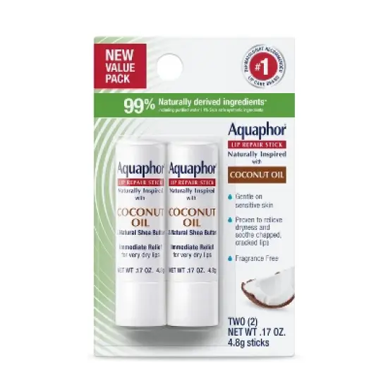 Aquaphor Lip Naturals-Coconut Blister Dual Pack - 0.7oz image {13}