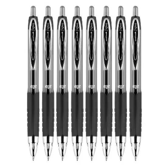 uni-ball 207 Retractable Gel Pens Medium Point (0.7mm) Black 2431821 image {2}